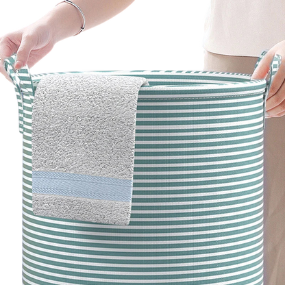 Keep your space neat with our foldable round laundry basket! Perfect for dirty clothes, toys, and more. Lightweight and stylish, it saves space and adds a touch of decor to any room. Your go-to organizer for easy tidying up!