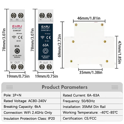 Upgrade your home with the Tuya WiFi Smart Circuit Breaker! Control energy use remotely, monitor voltage and current, and set timers for ultimate convenience and safety!