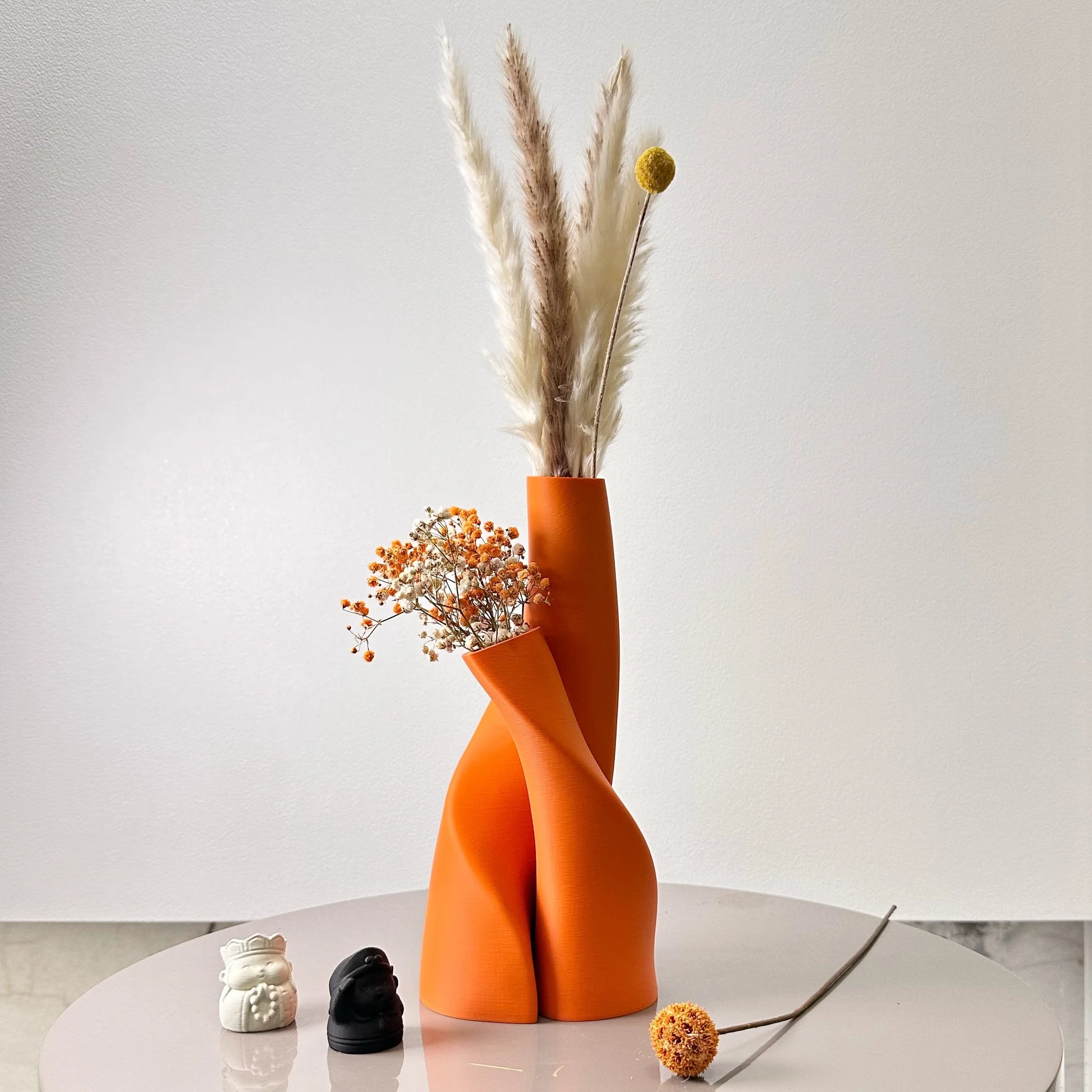 2 Piece Set of Special-Shaped Double Vase, Creative Dried Flower Vase, Multi-Color Optional, Suitable for Living Room, Kitchen,