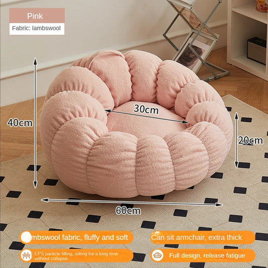 Relax in style with our modern lazy sofa chair! Perfect for balcony or living room, this small sofa with stool offers comfort and elegance for your bedroom or leisure space.