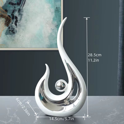 Elevate your home decor with our Ceramic Sculptures! These abstract statues are luxurious porcelain figurines that add a modern touch to any room. Perfect for tables and elegant accents in your living space!